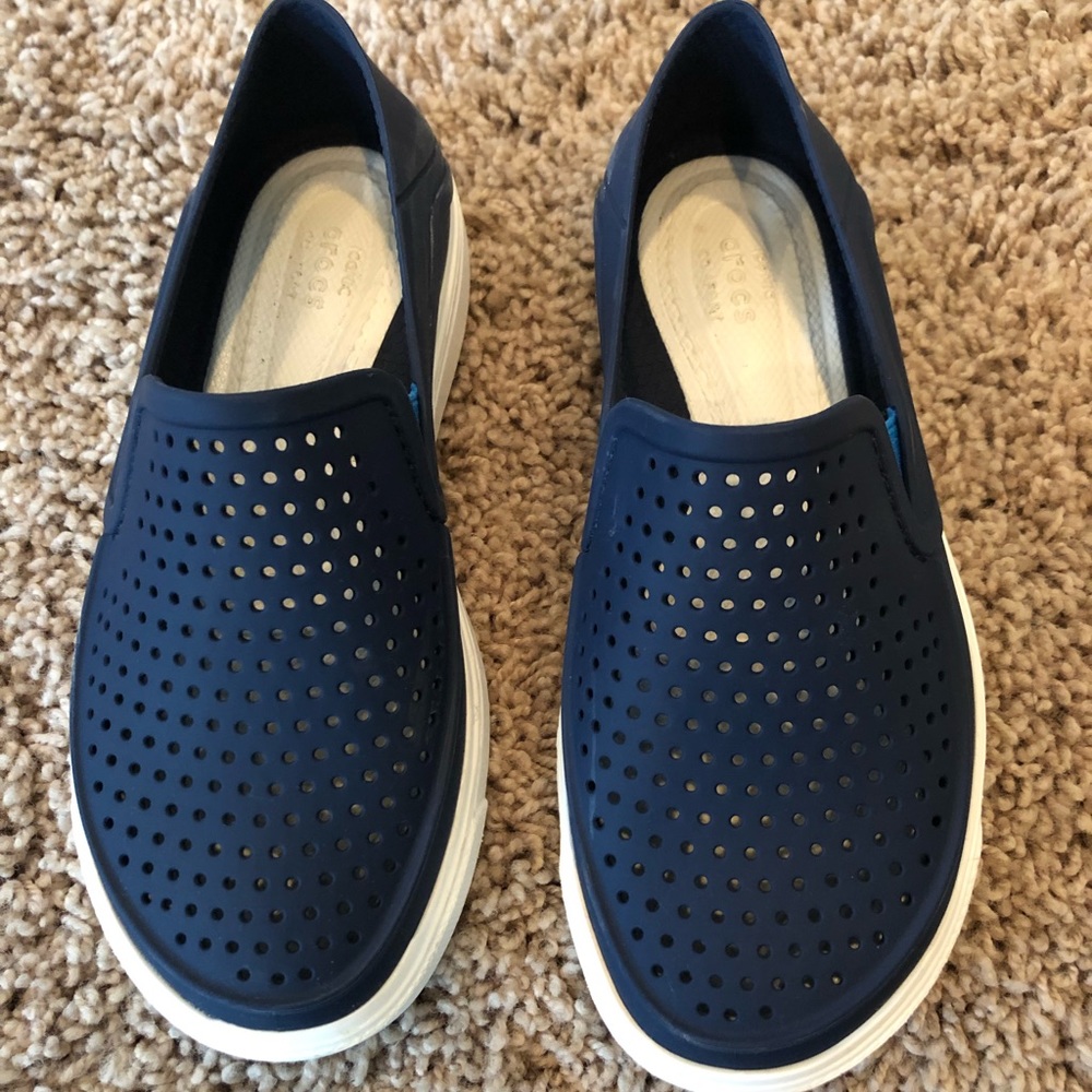 Little boys size 12 Crocs.